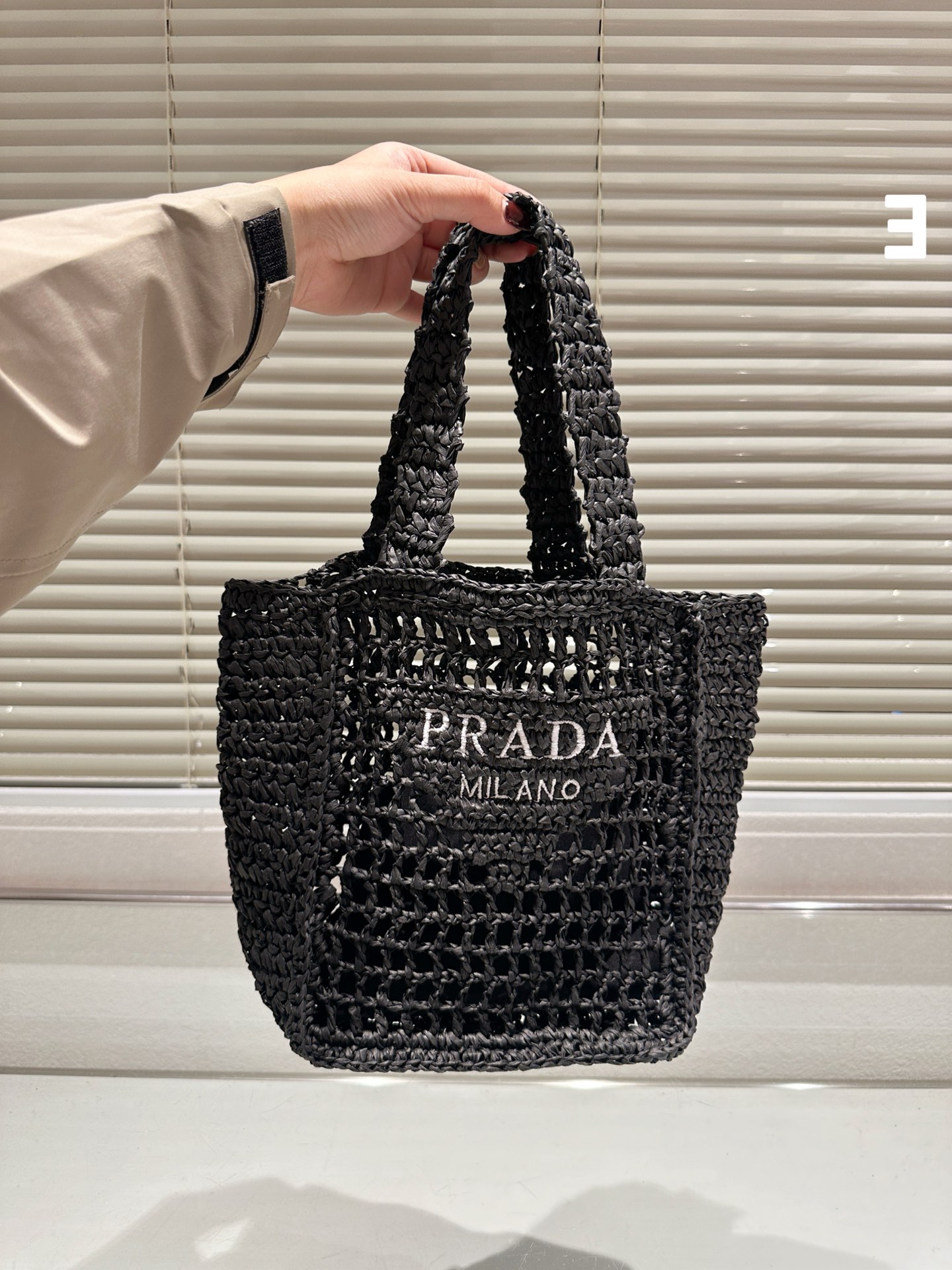 Quality AAA+ Replica
 Prada Tote Bags Straw Woven Casual