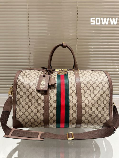 Gucci Duffle Bag, Large Travel Handbag With Shoulder Strap,50cm * 42cm 1 Gucci Duffle Bag, Large Travel Handbag With Shoulder Strap,50cm * 42cm