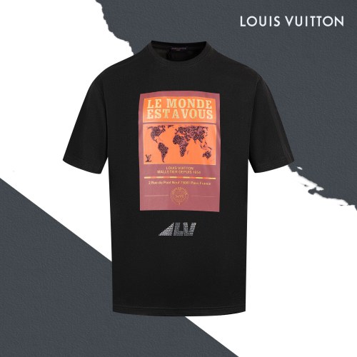 Louis Vuitton Earth Print Short Sleeve Tee - Comfortable & Stylish 1 Louis Vuitton Earth Print Short Sleeve Tee – Comfortable & Stylish