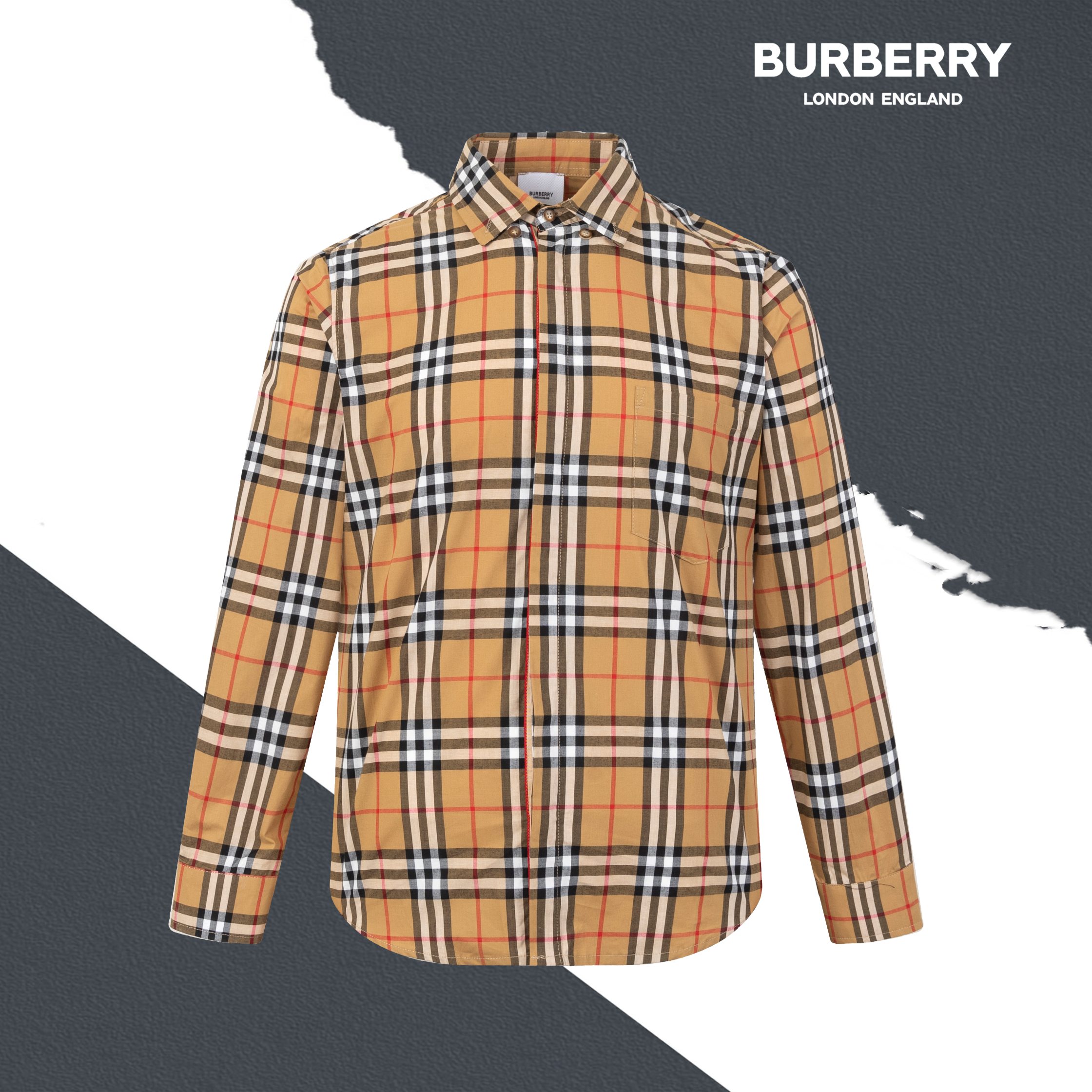 La camisa a cuadros clásica de Burberry No. SL36 está disponible tanto para hombres como para mujeres. Es una camisa cl…