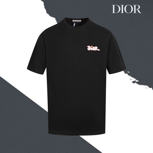 Dior Snake Year Apple Logo Embroidered Short Sleeve Round Neck T-Shirt 1 Dior Snake Year Apple Logo Embroidered Short Sleeve Round Neck T-Shirt