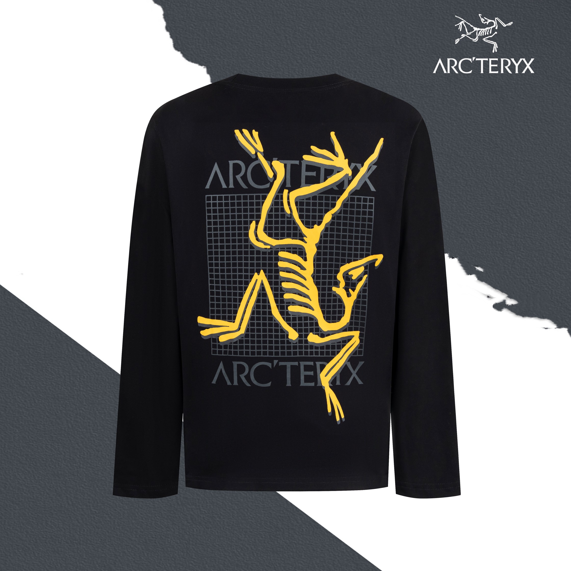 Arc'teryx Men's Long Sleeve Crew Neck T-Shirt Cotton Mesh Skeleton Logo 2 a1755710183670 0507