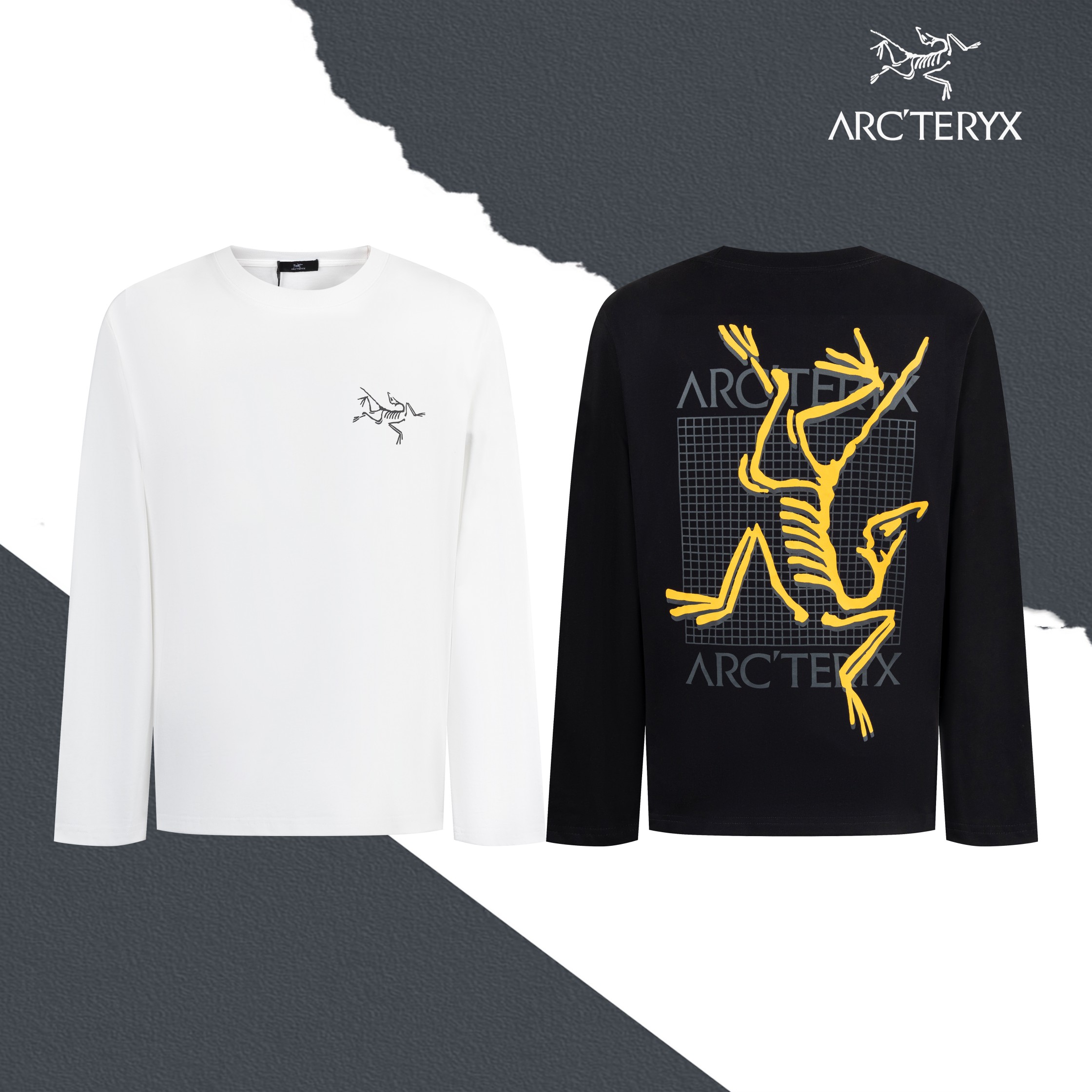 Arc'teryx Men's Long Sleeve Crew Neck T-Shirt Cotton Mesh Skeleton Logo 3 a1755710183714 8258