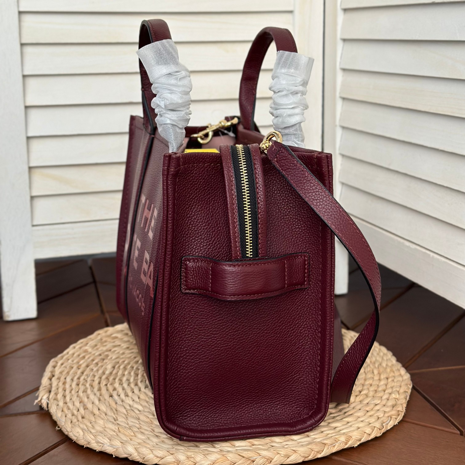 Marc Jacobs ～托特皮 深红色33cm