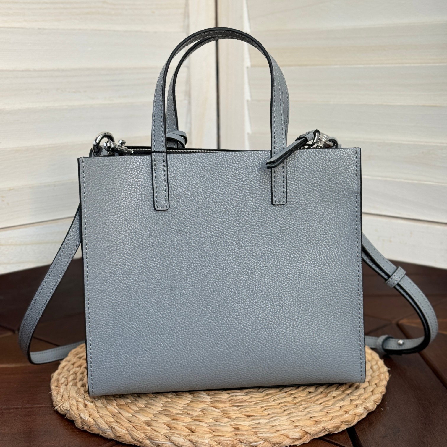 Marc Jacobs Mj牛皮灰色手提托特包 尺寸:23*10*20