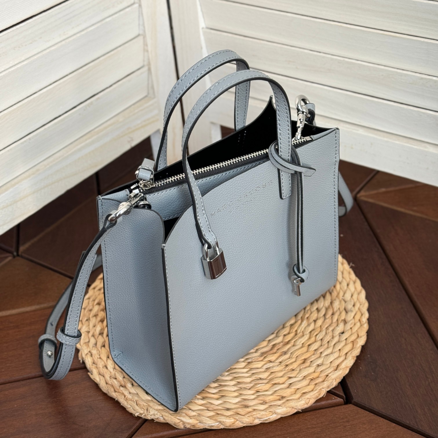 Marc Jacobs Mj牛皮灰色手提托特包 尺寸:23*10*20