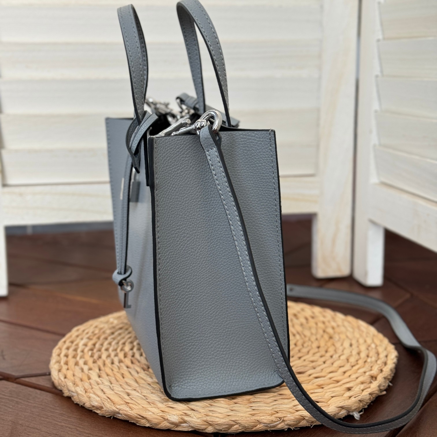 Marc Jacobs Mj牛皮灰色手提托特包 尺寸:23*10*20