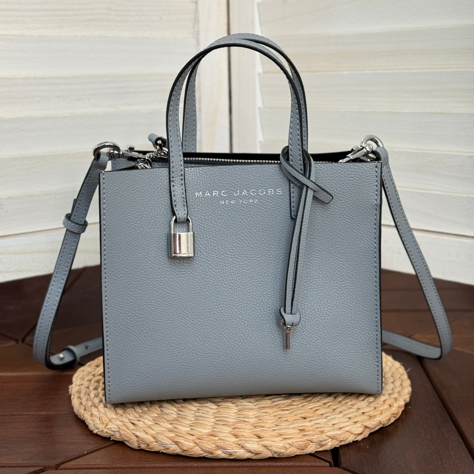 Marc Jacobs Mj牛皮灰色手提托特包 尺寸:23*10*20