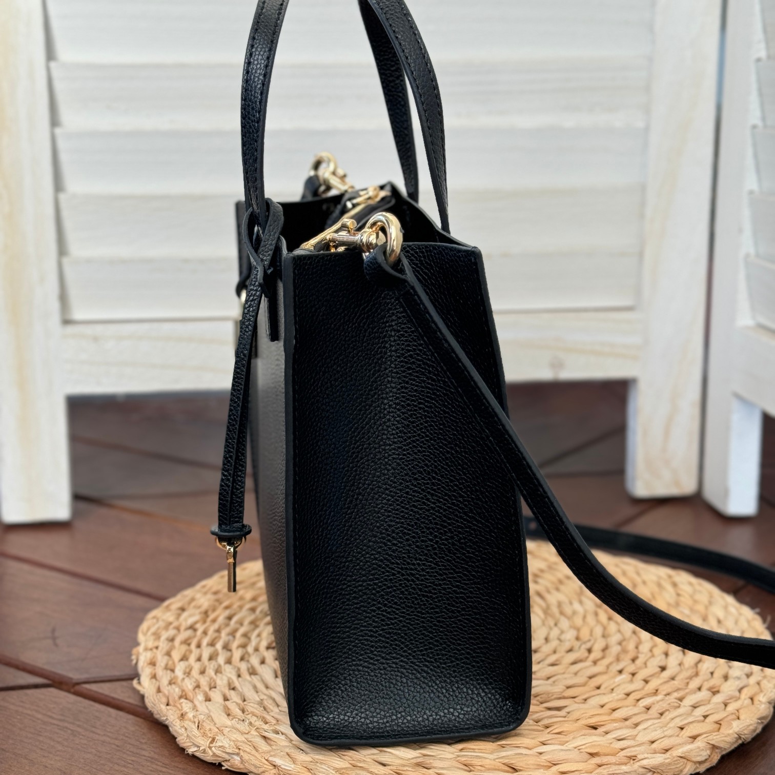 Marc Jacobs Mj牛皮黑色手提托特包 尺寸:23*10*20
