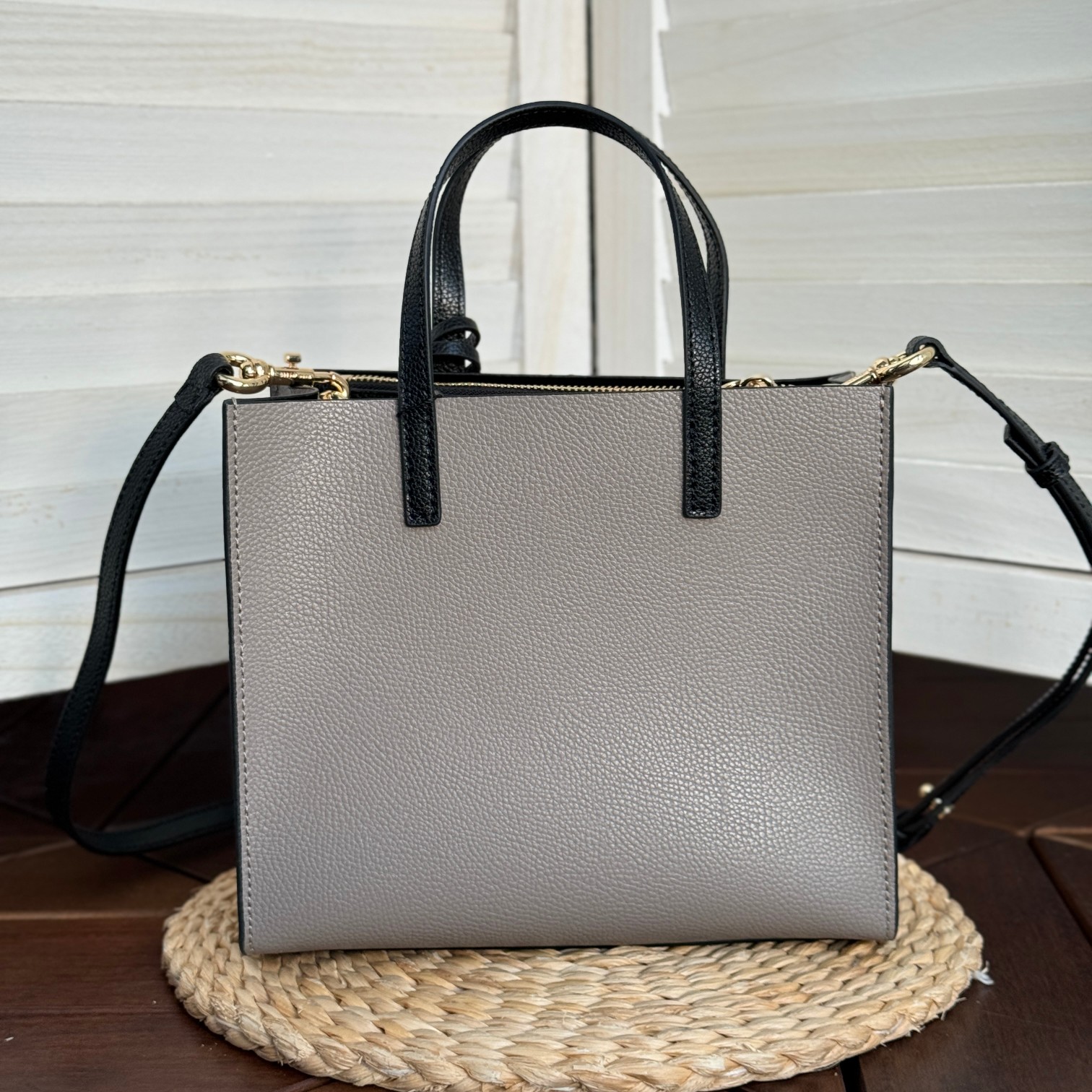 Marc Jacobs Mj牛皮拼色手提托特包 尺寸:23*10*20