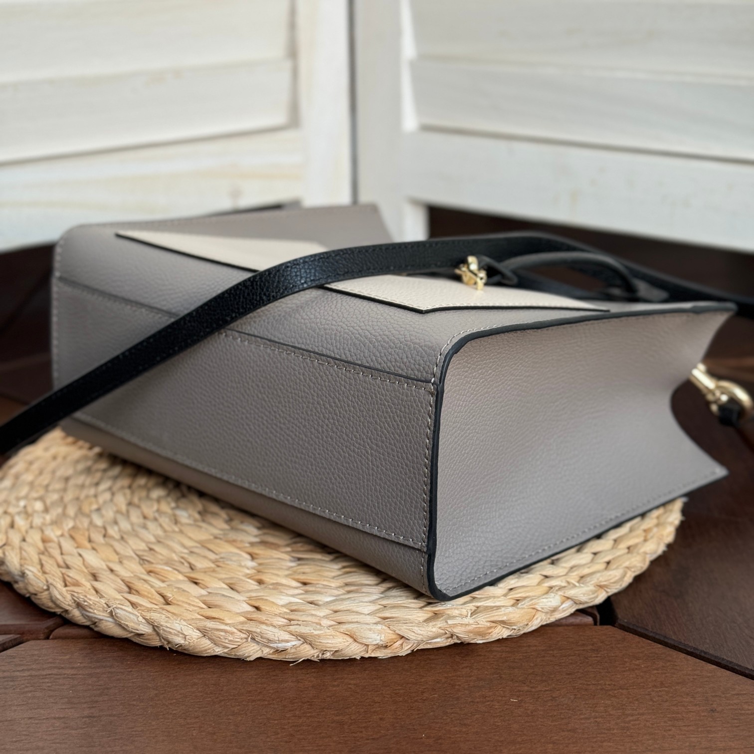 Marc Jacobs Mj牛皮拼色手提托特包 尺寸:23*10*20