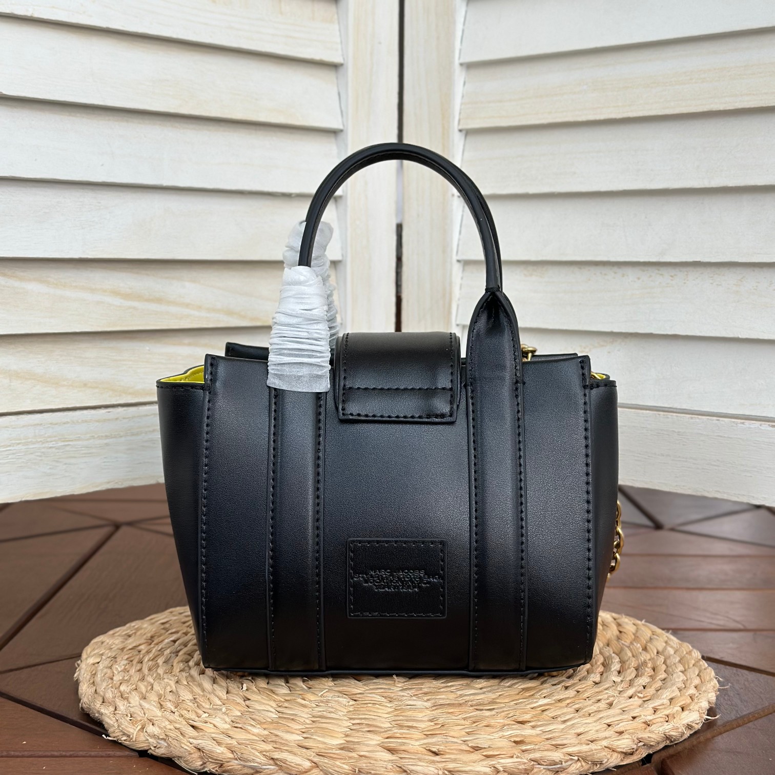 Marc Jacobs ～新款牛皮链条斜挎迷你手提包黑色
