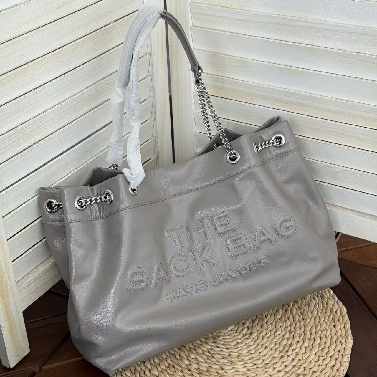 Marc Jacobs ～2025新款the sack bag链条包大号灰色