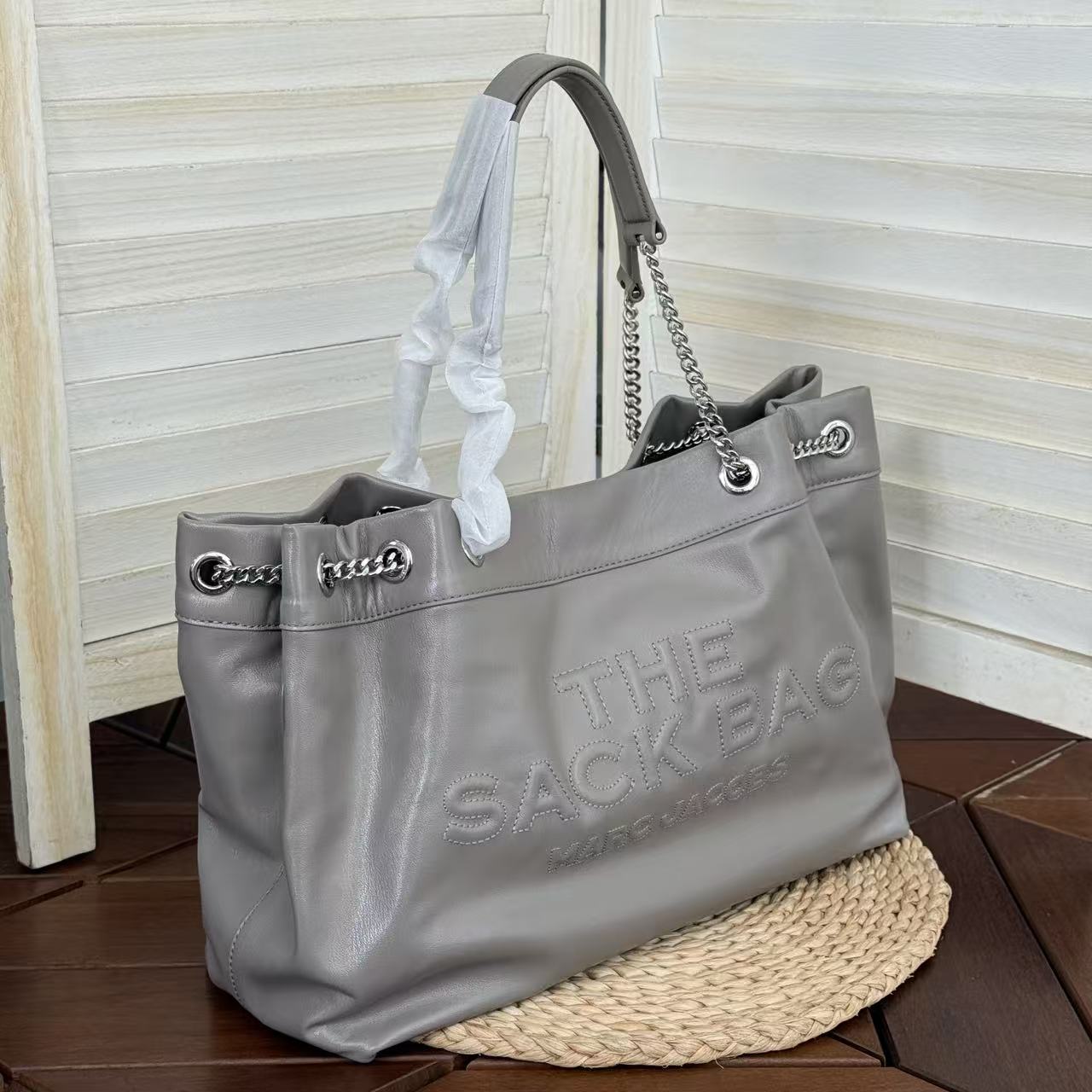 Marc Jacobs ～2025新款the sack bag链条包大号灰色