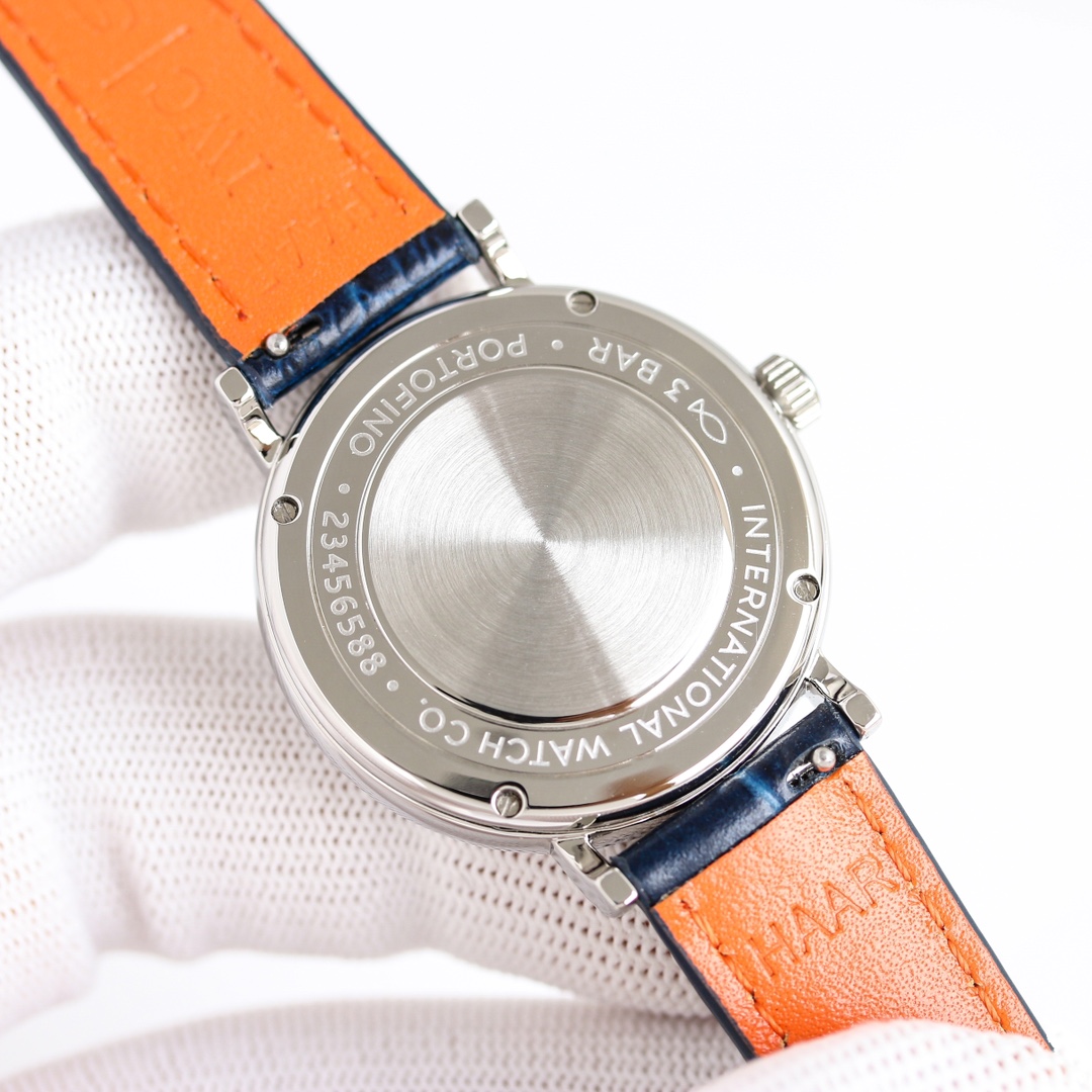 IWC Mandarin 34mm Platinum Watch 2022 with South African Diamonds and Italian Leather. - 图片 7