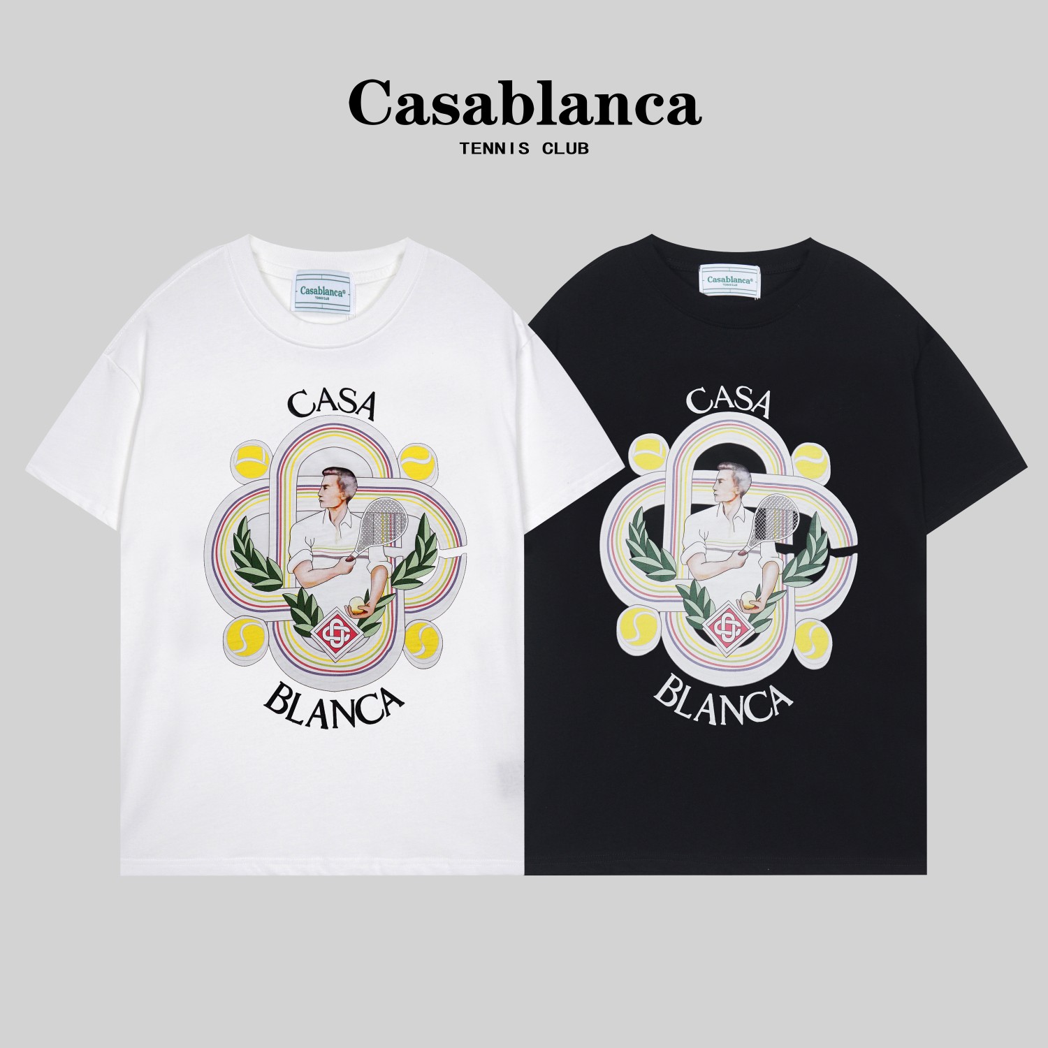 G1060 Algodón puro de doble hilo de alta calidad #Casablanca*Nueva camiseta de Casablanca 2023 otoño/invierno…