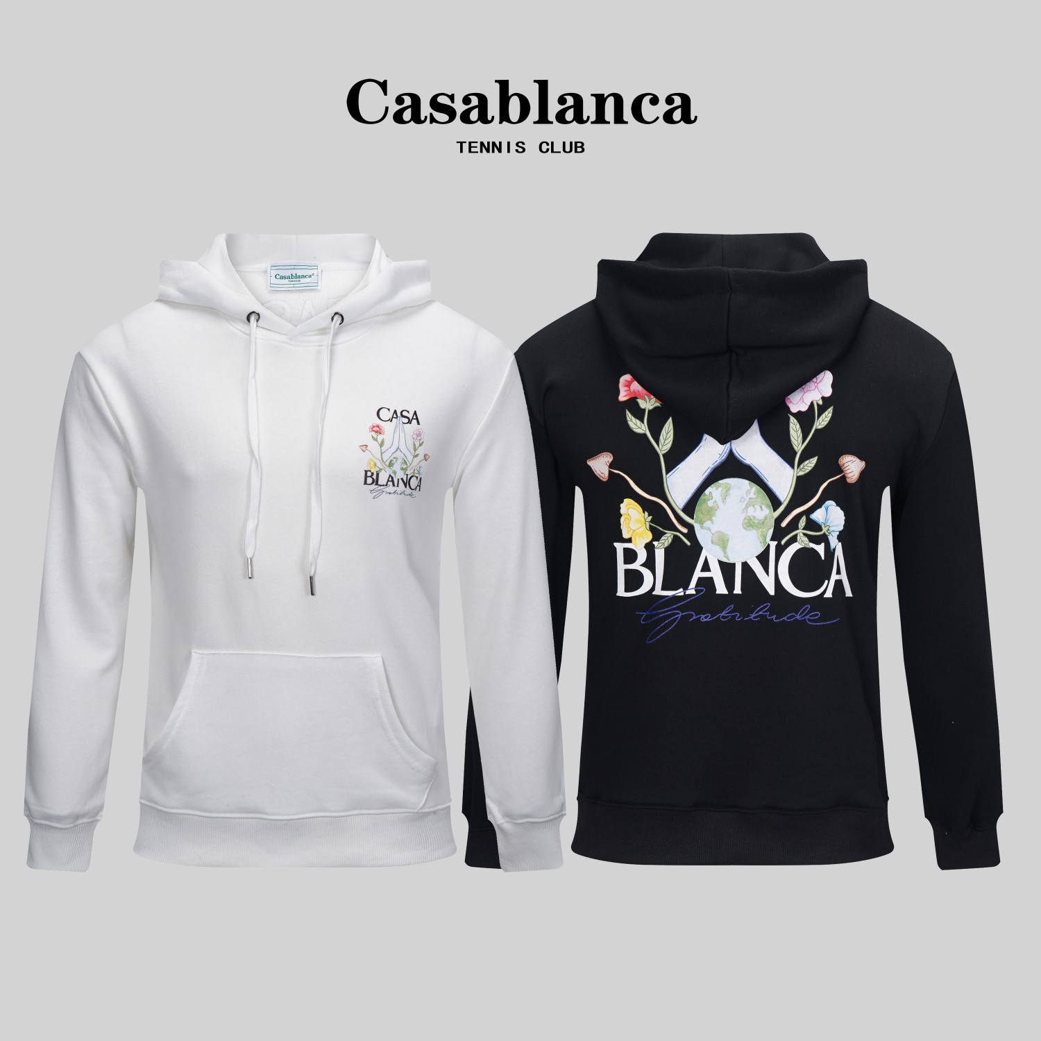 C557 # Casablanca*Nueva sudadera con capucha de Casablanca 2023 otoño/invierno, con 320 g de algodón puro de tejido de …