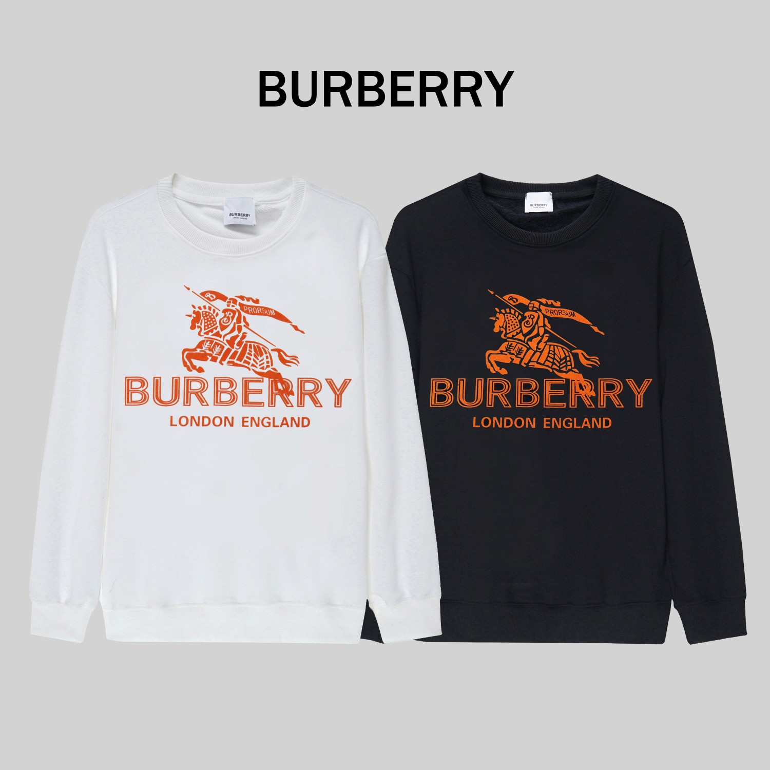 C565# BURBERRY*Burberry otoño-invierno nuevo estilo sudadera de cuello redondo, utilizando tela de algodón pu…