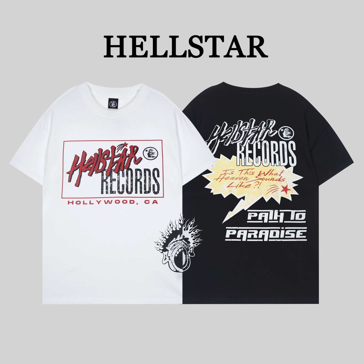 G1083# Hellstar*Estrella del Infierno//Camiseta nueva de primavera 2024, confeccionada en algodón puro de dob…