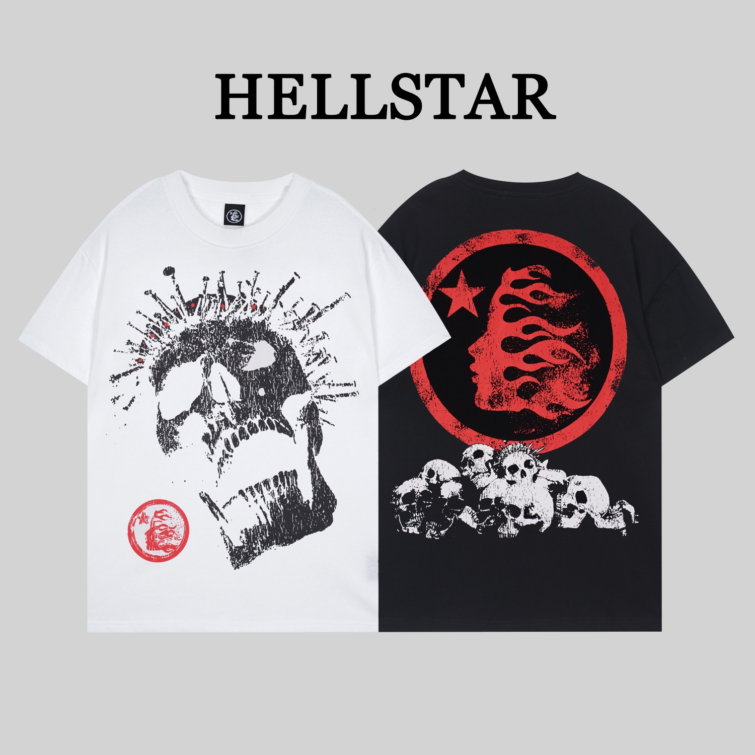 G1108# Hellstar*Estrella del Infierno//Camiseta nueva de primavera 2024, confeccionada con tela de algodón pu…