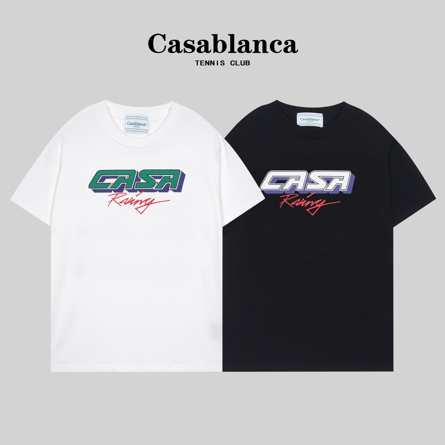 G1127 Camiseta de alta calidad de doble hilo # Casablanca * Casablanca nuevo estilo de primavera temprana 2024, confecc…