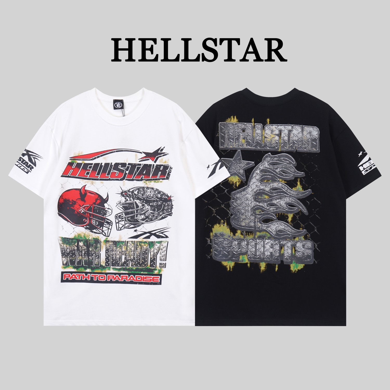 G1137# Hellstar*Estrella del Infierno//Camiseta nueva de principios de verano 2024, confeccionada en algodón …