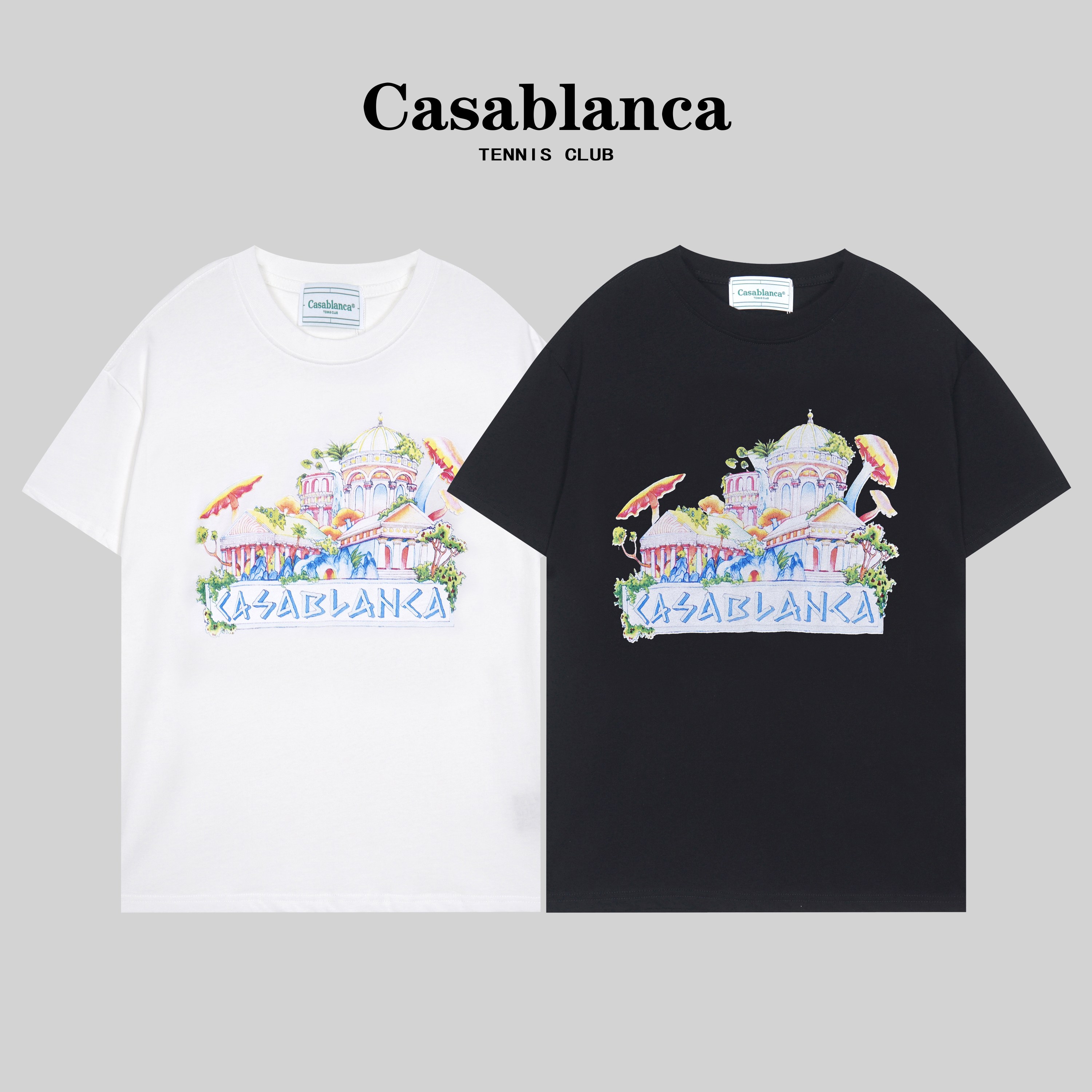 G1191 alta calidad doble hilo # Casablanca*Casablanca 2025 nueva camiseta de principios de primavera, utilizando tela d…