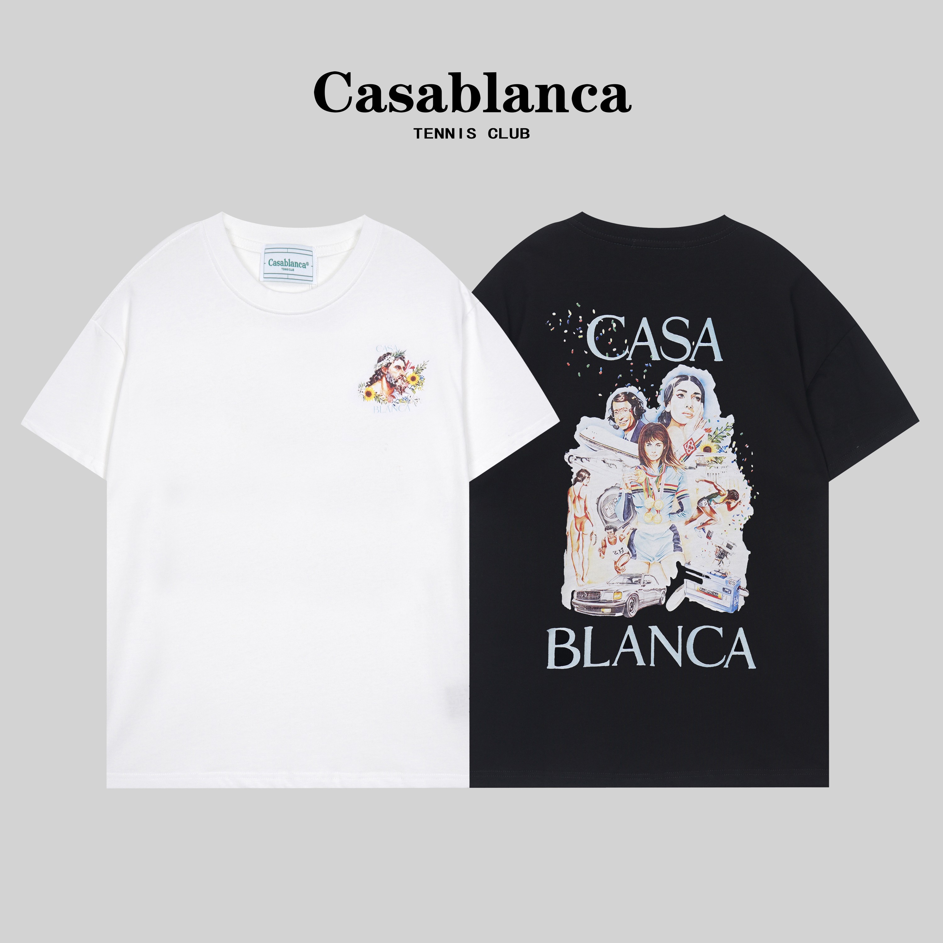 G1192 alta calidad doble hilo # Casablanca*Casablanca 2025 nueva camiseta de principios de primavera, utilizando tela d…