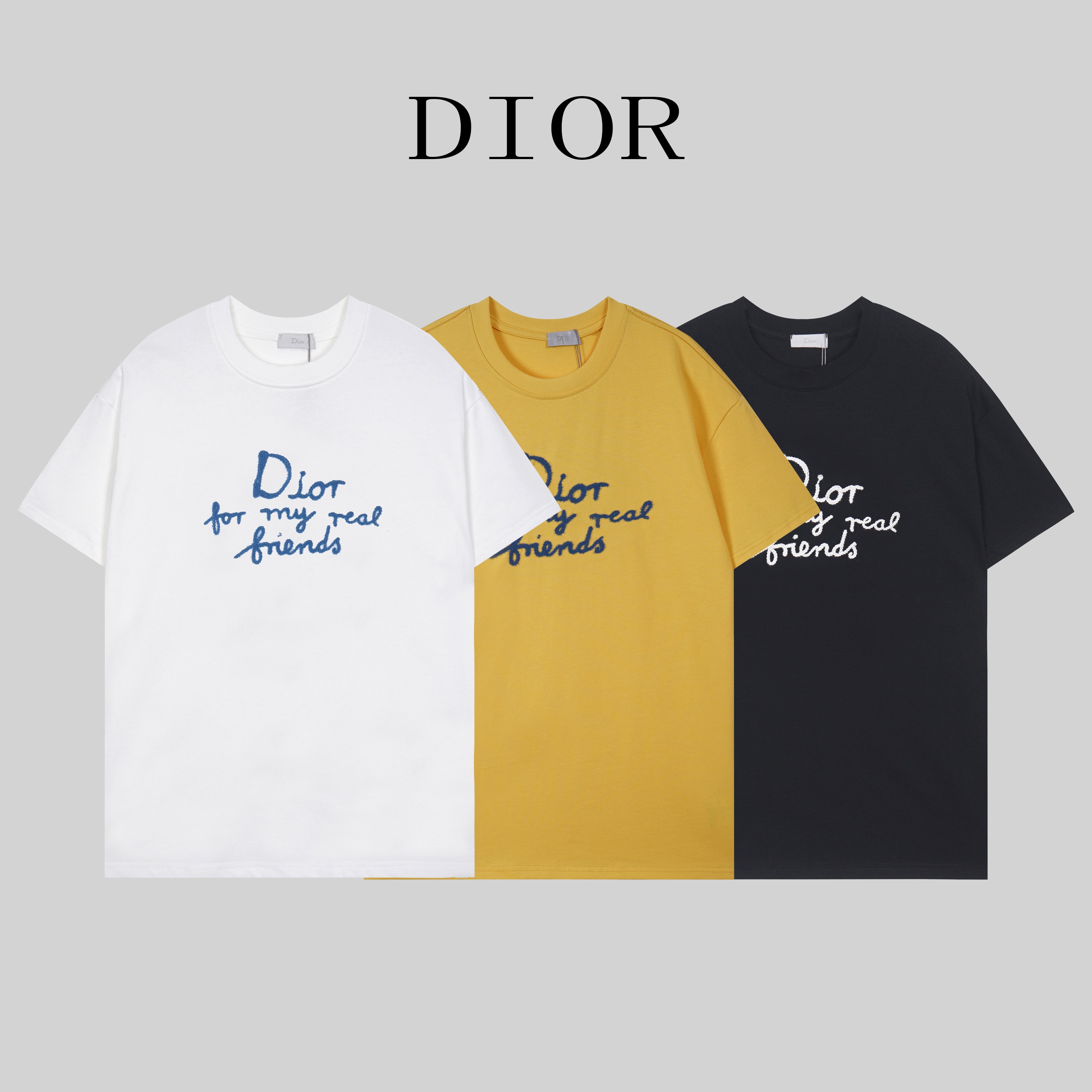 T102#DIOR* Nueva camiseta Dior de principios de verano 2025, confeccionada con 300 gramos de tejido espesado de algodón…