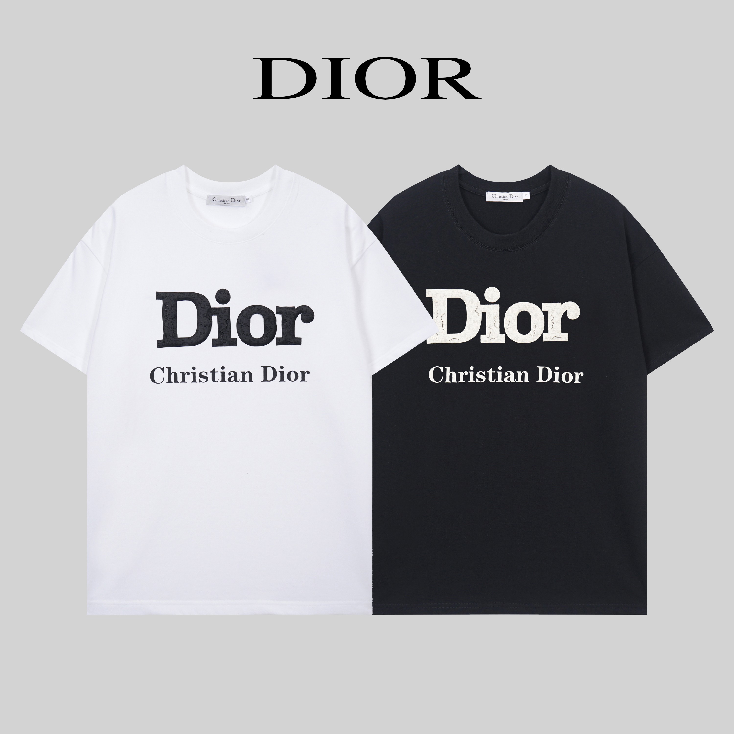 T105#DIOR* Nueva camiseta Dior de principios de verano 2025, confeccionada con 300 gramos de tejido espesado de algodón…