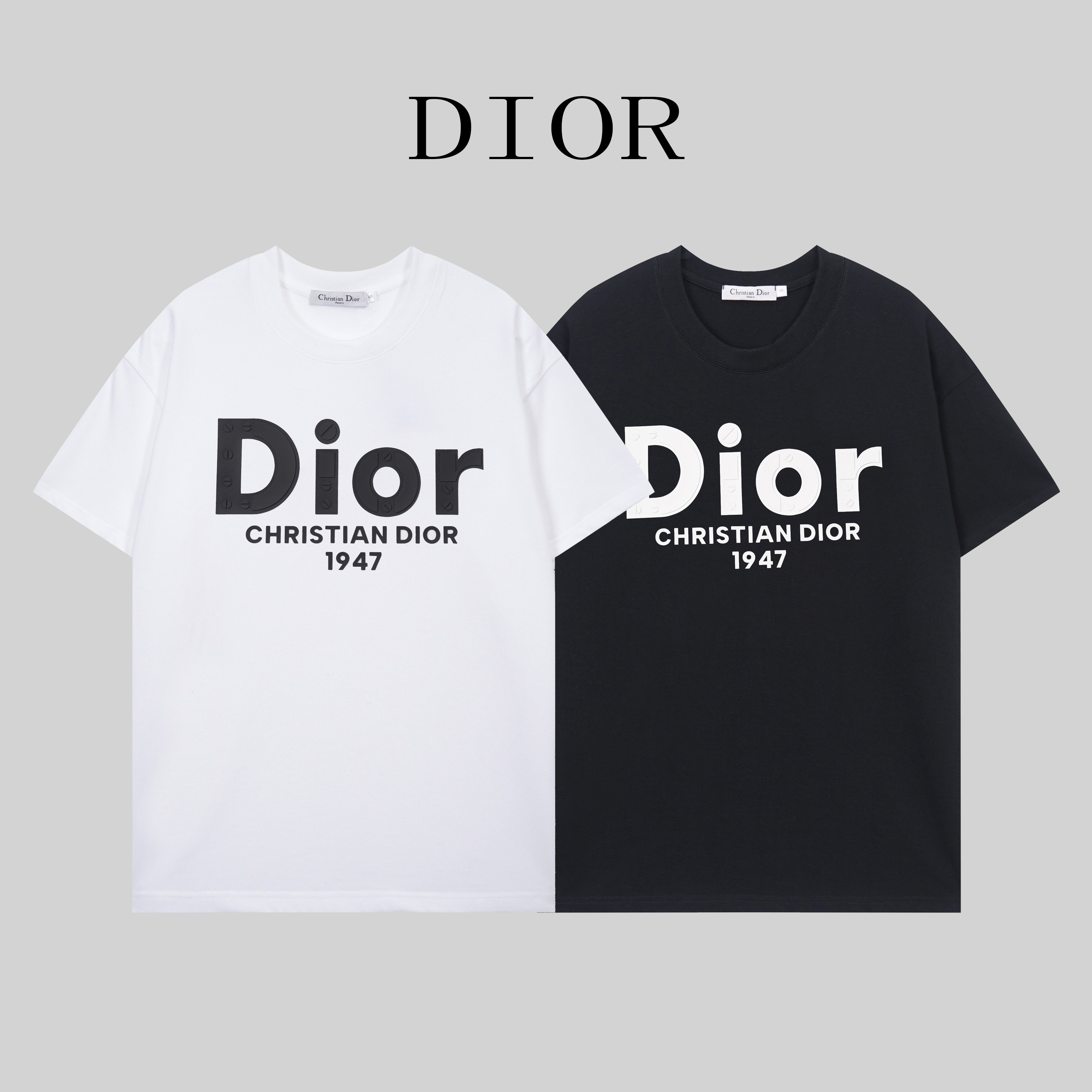 T107#DIOR* Nueva camiseta Dior de principios de verano 2025, confeccionada con 300 gramos de tejido espesado de algodón…