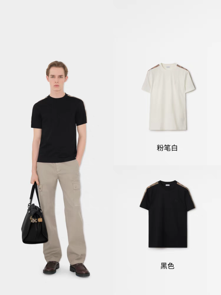 T108 #, la nueva camiseta de verano y otoño de 2025 de Burberry, confeccionada con 300 gramos de tela de algodón puro d…