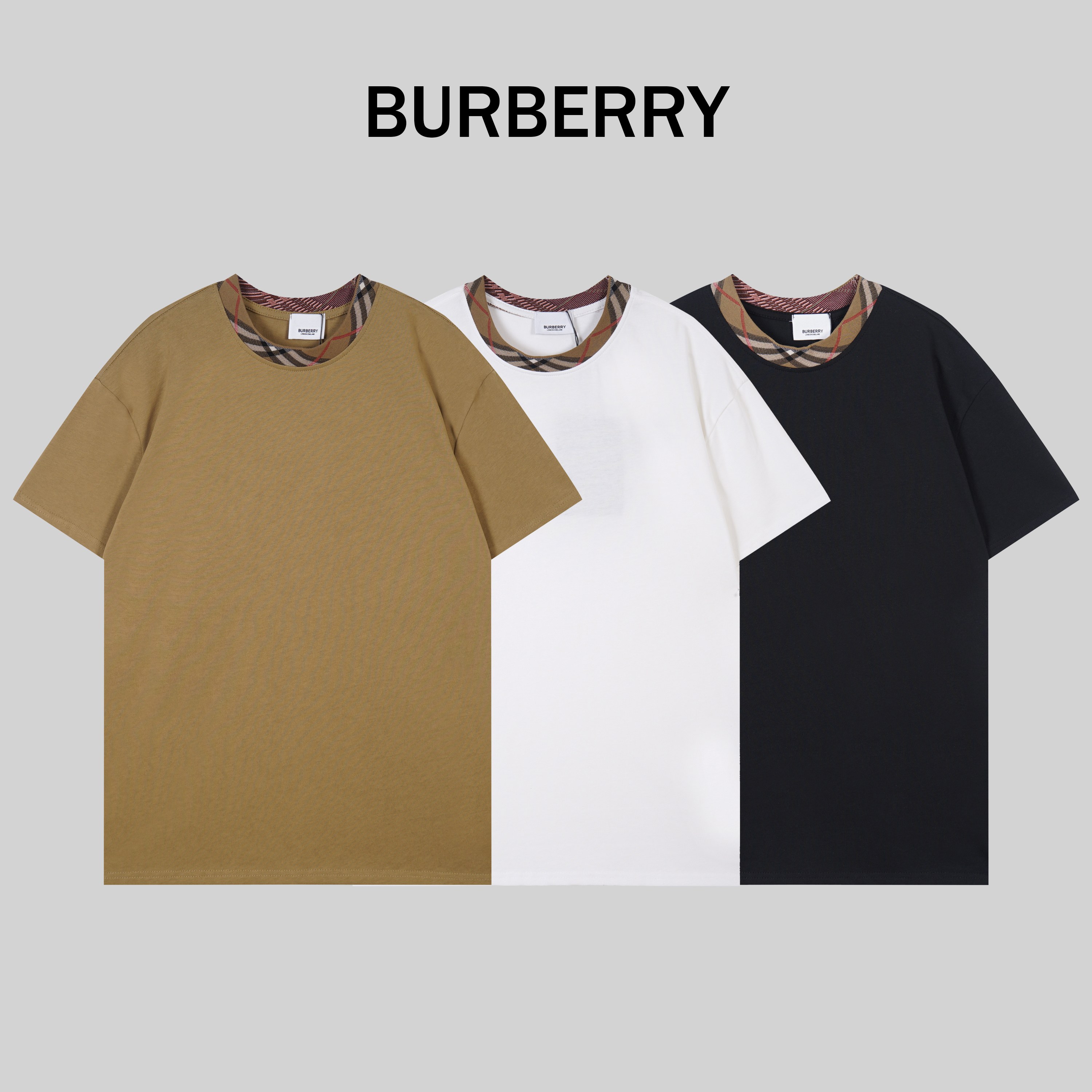 T109 #, la nueva camiseta de verano y otoño de 2025 de Burberry, confeccionada con 300 gramos de tejido de algodón puro…