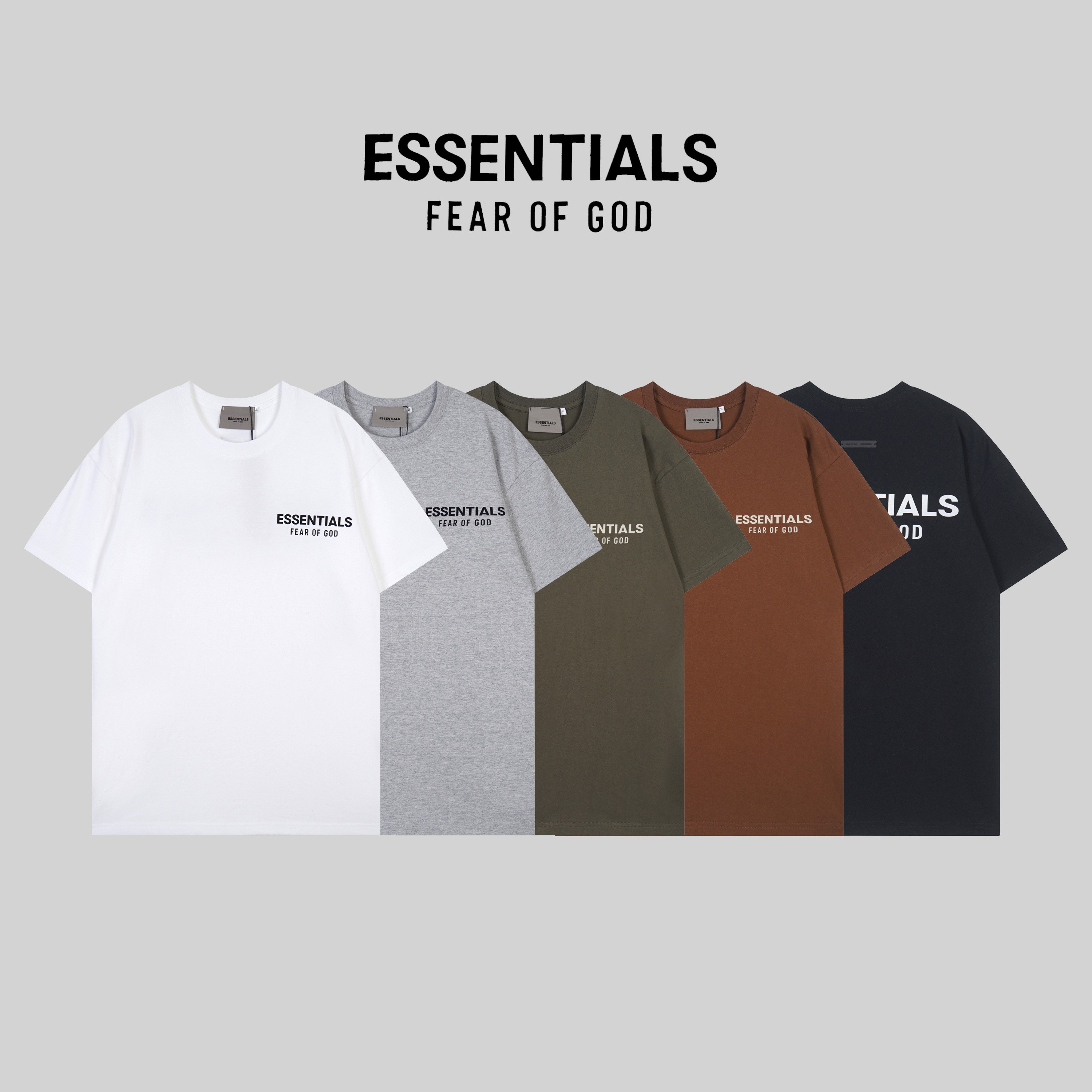 T300# FEAR OF GOD Essentials línea americana de moda urbana, clásico nuevo, versión europea holgada, algodón peinado de…