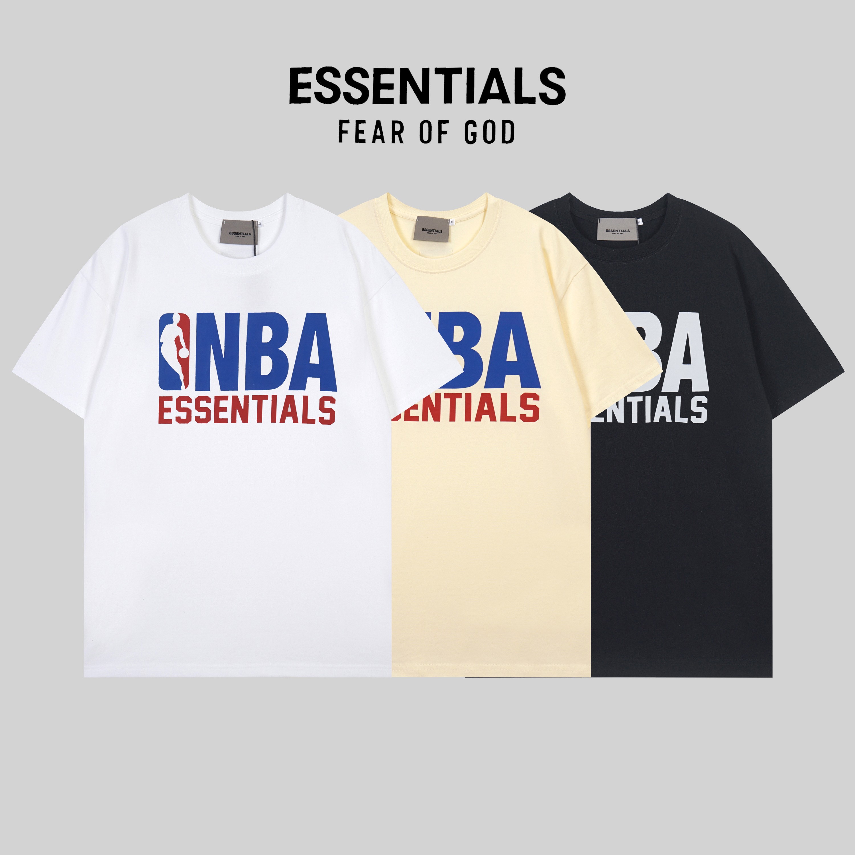 T301# FEAR OF GOD Essentials línea americana de moda urbana, nueva colaboración NBA, versión europea holgada, algodón p…