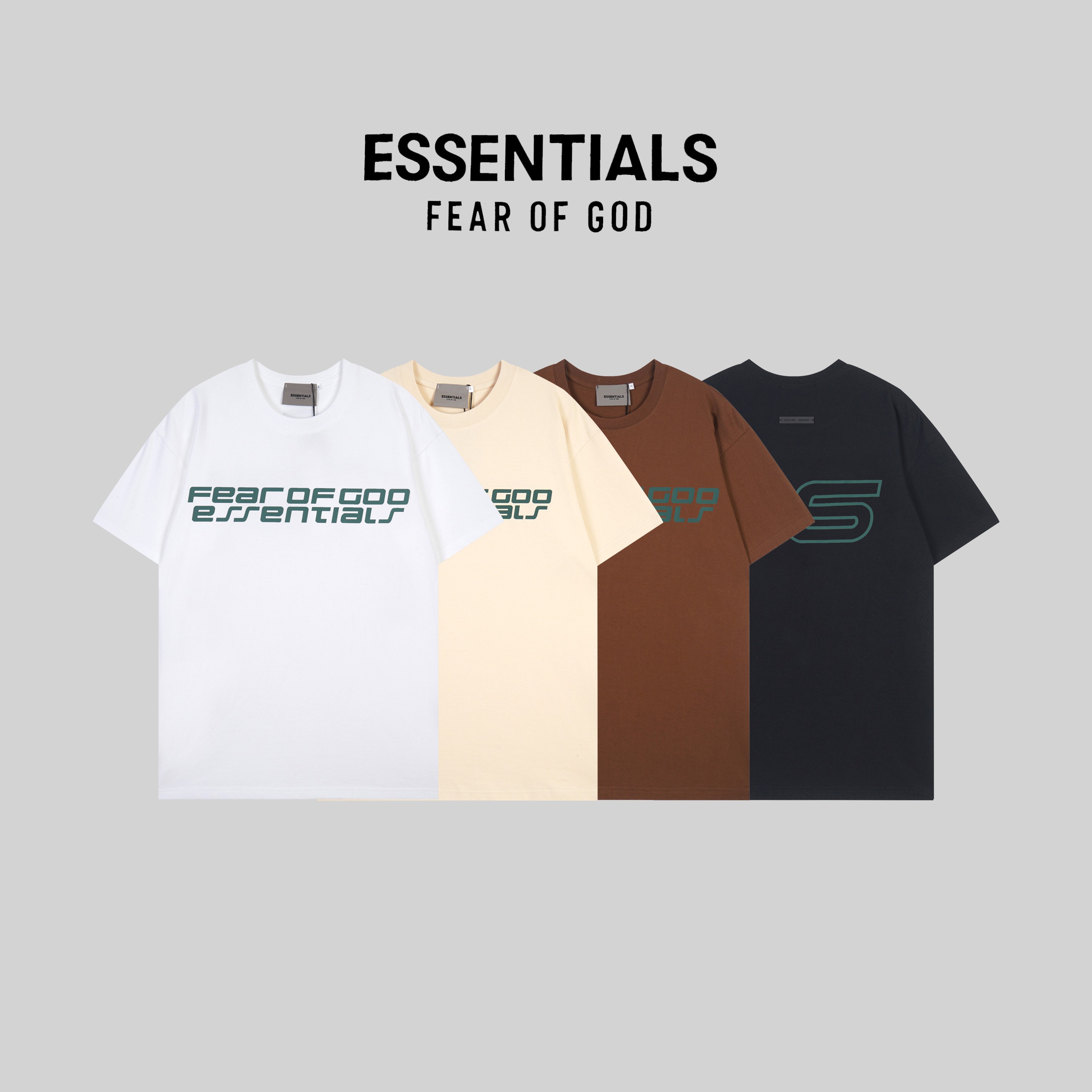 T302# FEAR OF GOD Essentials línea americana de moda urbana, clásico, versión europea holgada, algodón peinado de doble…