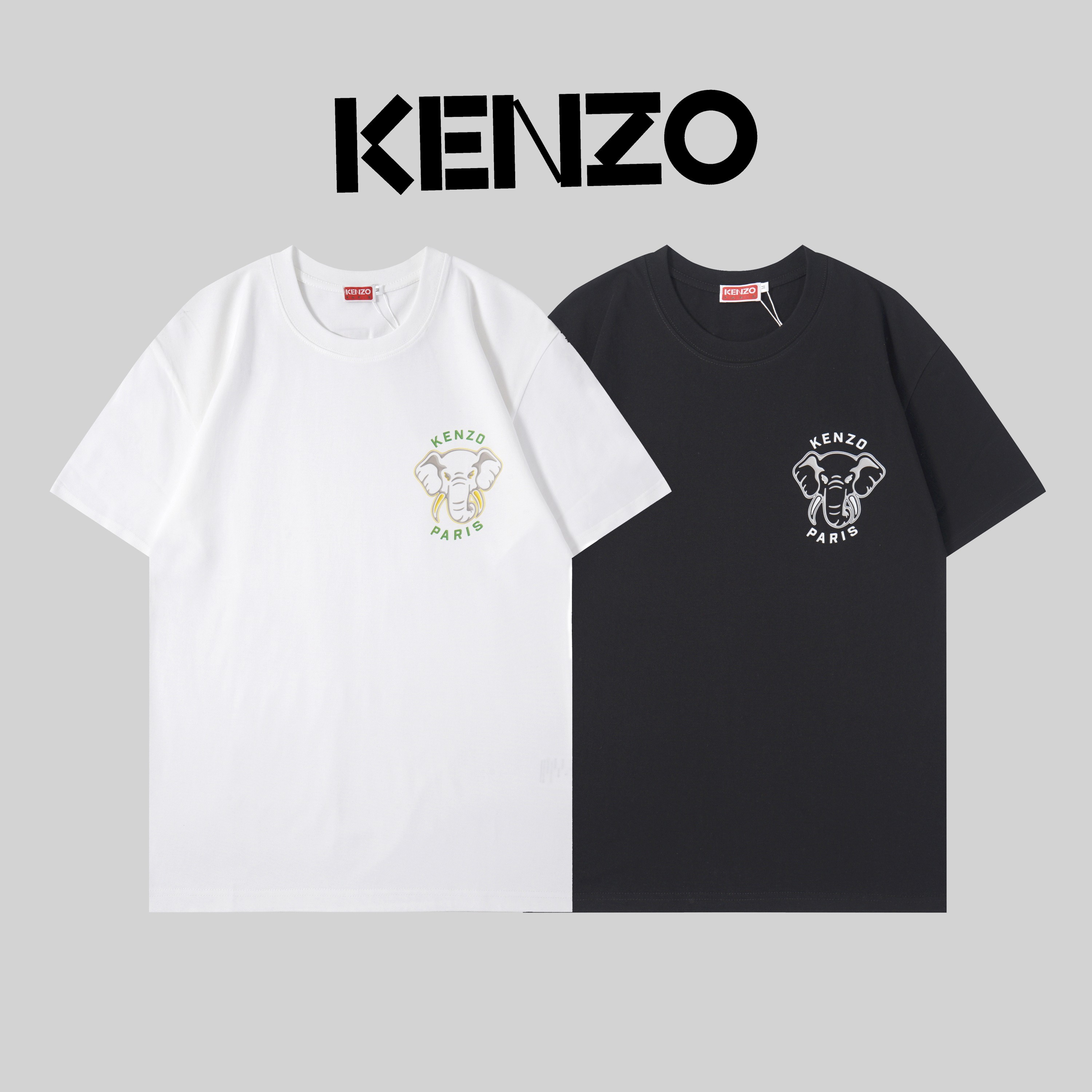 T131/ Camiseta KENZO de elefante de Takada Kenzo, Francia, tejido de algodón puro de alta calidad de 260 g, v…