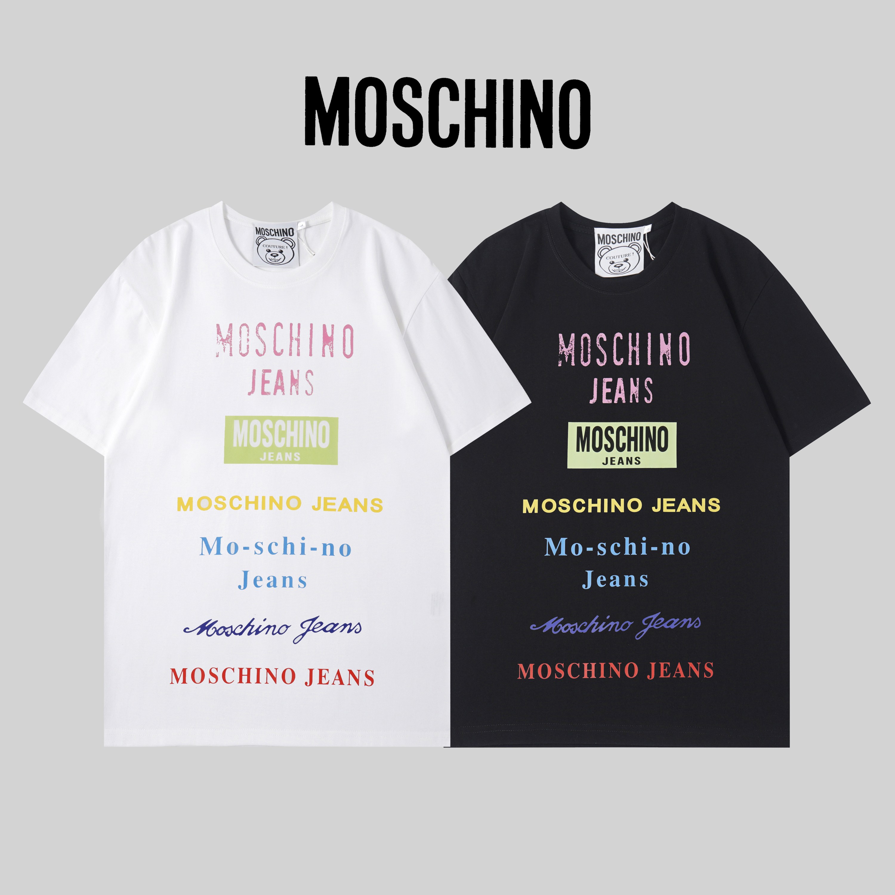 T135/ Moschino/ Moschino Camiseta, confeccionada en algodón puro de alta calidad de 260 g, versión oficial pe…