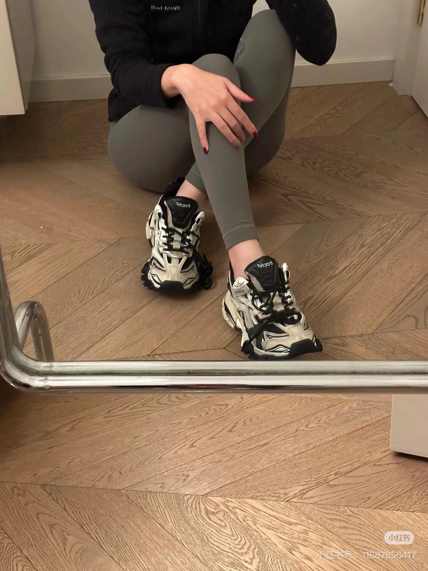 NO:174367,Model's foot pictures, dad's shoes19860909模特上脚图,老爹鞋,Women's Shoes