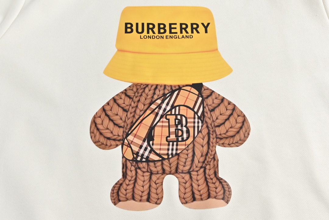 Burberry/巴宝莉 23Fw 挎包卡通小熊印花圆领卫衣