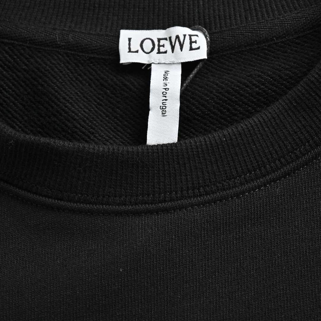 Loewe /罗意威 经典刺绣logo圆领卫衣 胸口刺配Anagram-“蝴蝶结”