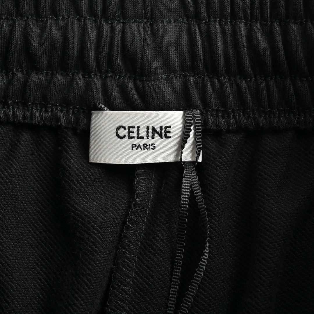 Celine/赛琳 23Fw 凯旋门刺绣小标长裤