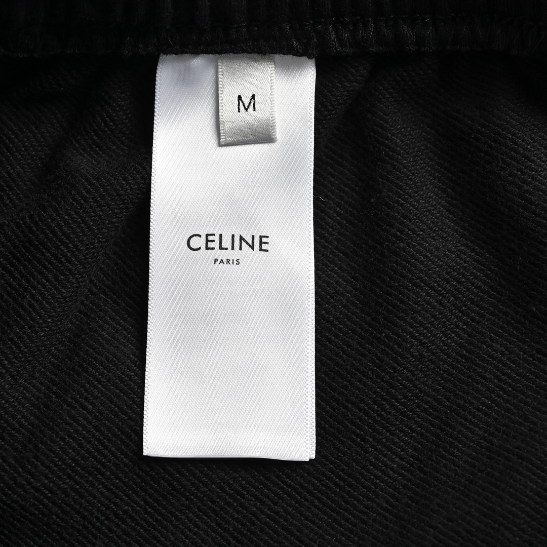 Celine/赛琳 23Fw 凯旋门刺绣小标长裤