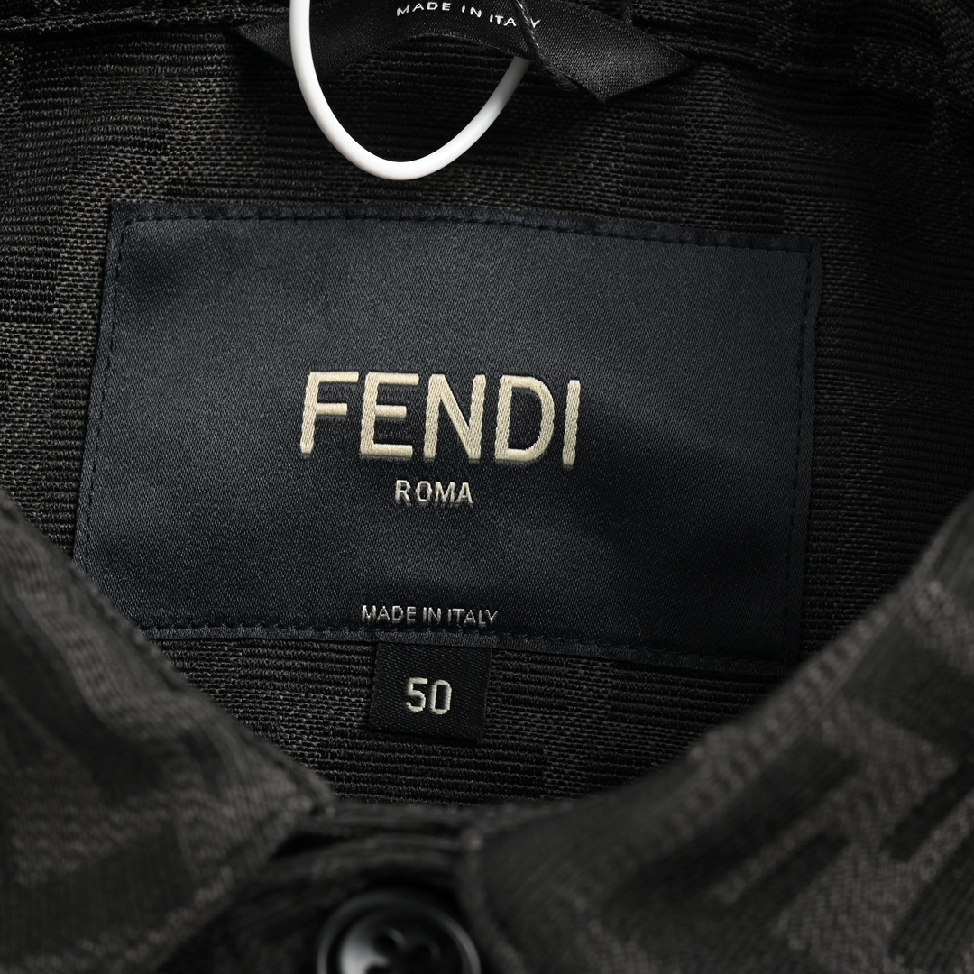 Fendi/芬迪 23Fw 双F提花衬衫领夹克外套