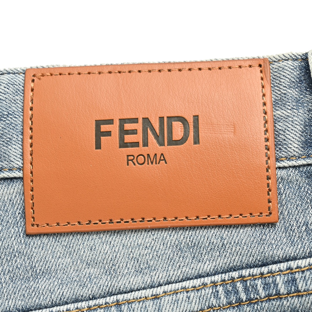 Fendi/芬迪 23Fw 小怪兽眼睛刺绣牛仔裤 Fendi/芬迪