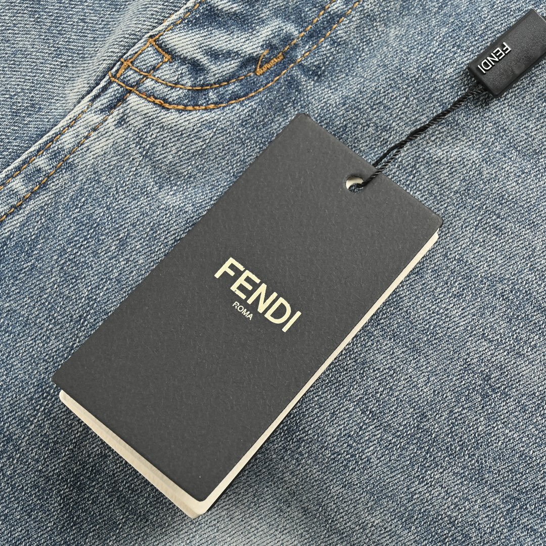 Fendi/芬迪 23Fw 小怪兽眼睛刺绣牛仔裤 Fendi/芬迪