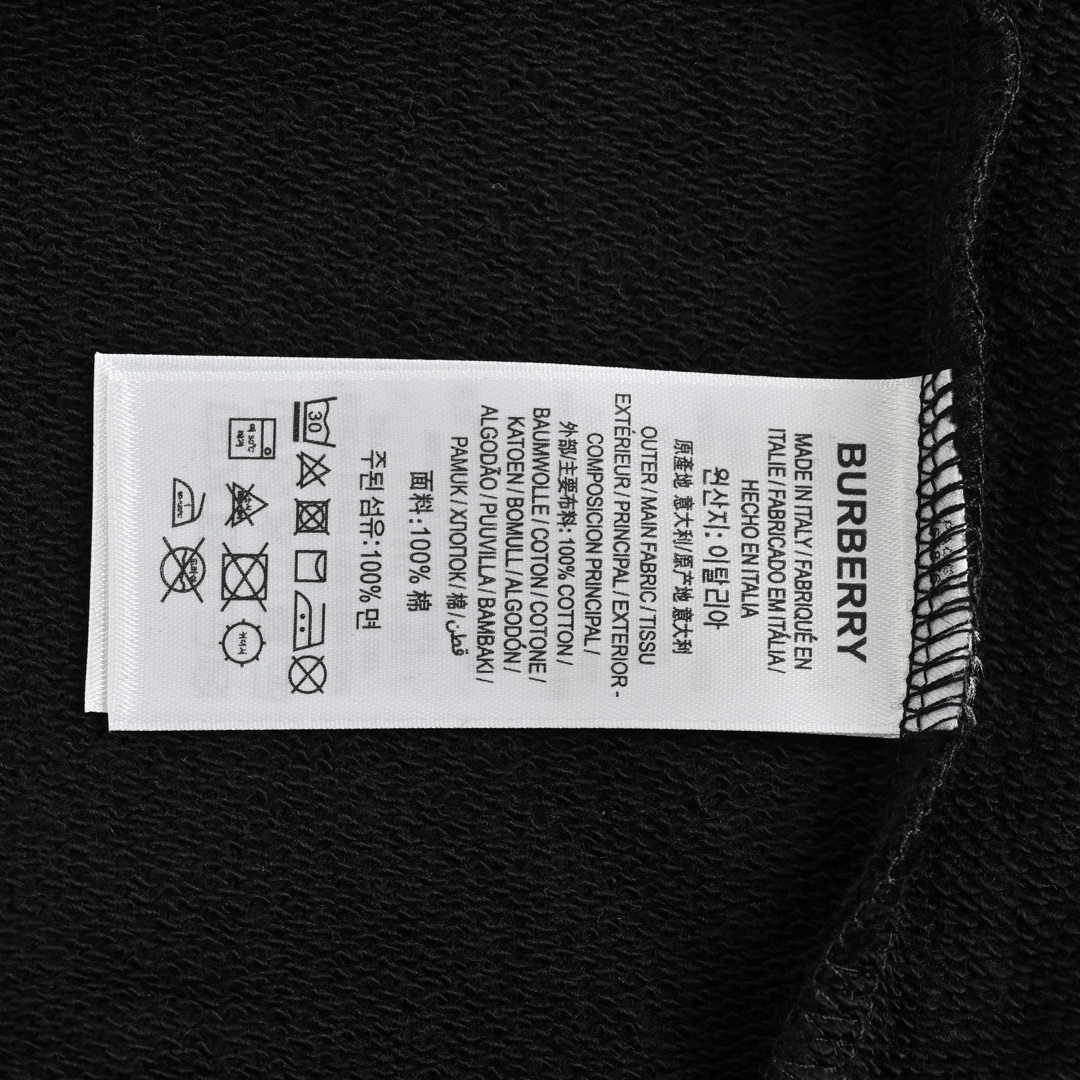 Burberry/巴宝莉 22Fw 标签贴布连帽卫衣