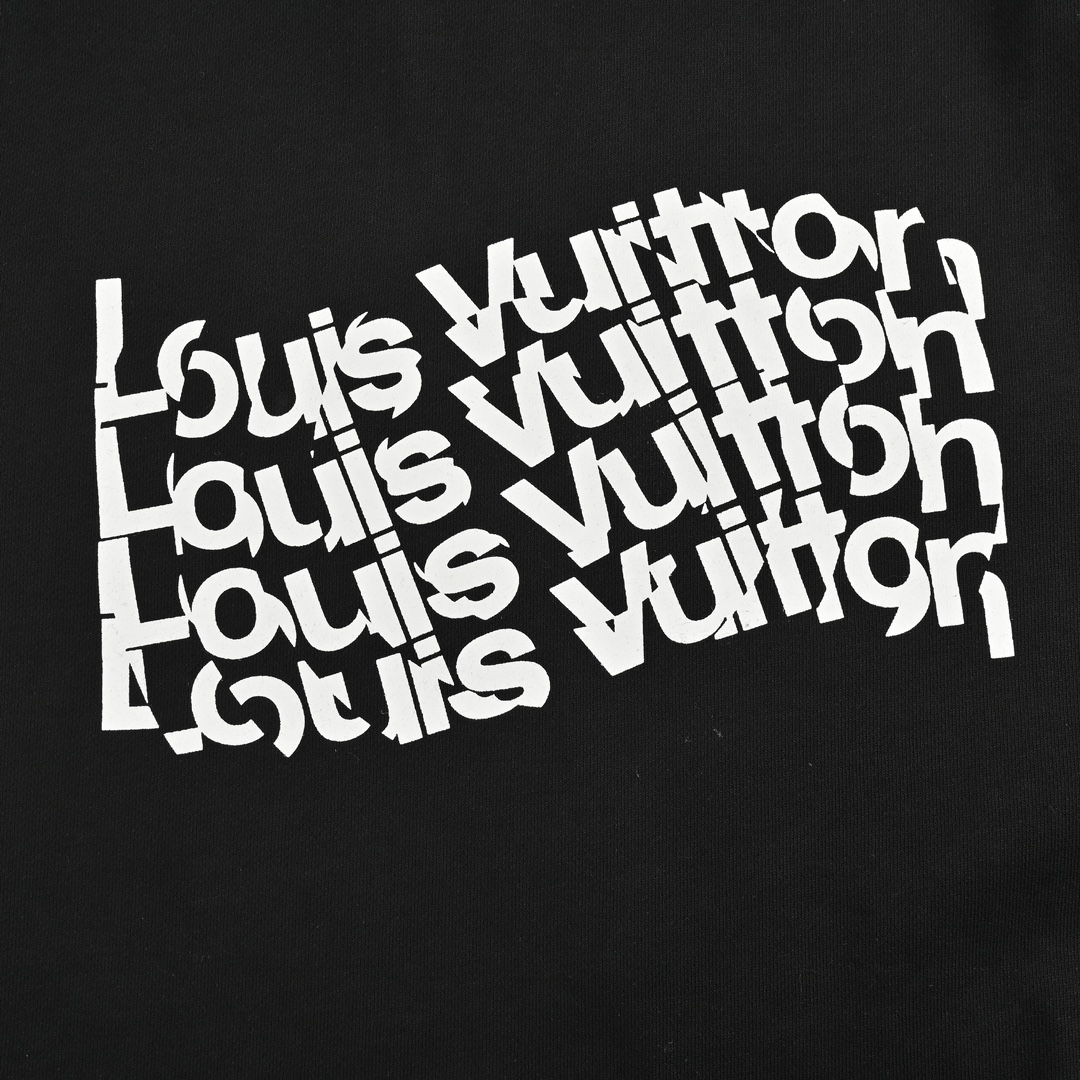 Louis Vuitton/路易威登 23Fw 不规则字母印花圆领卫衣