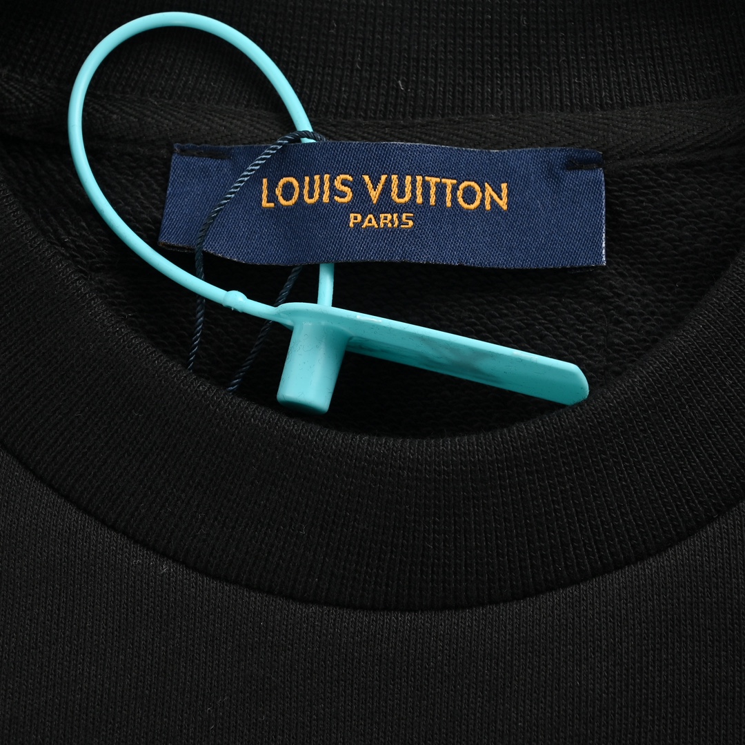 Louis Vuitton/路易威登 23Fw 不规则字母印花圆领卫衣