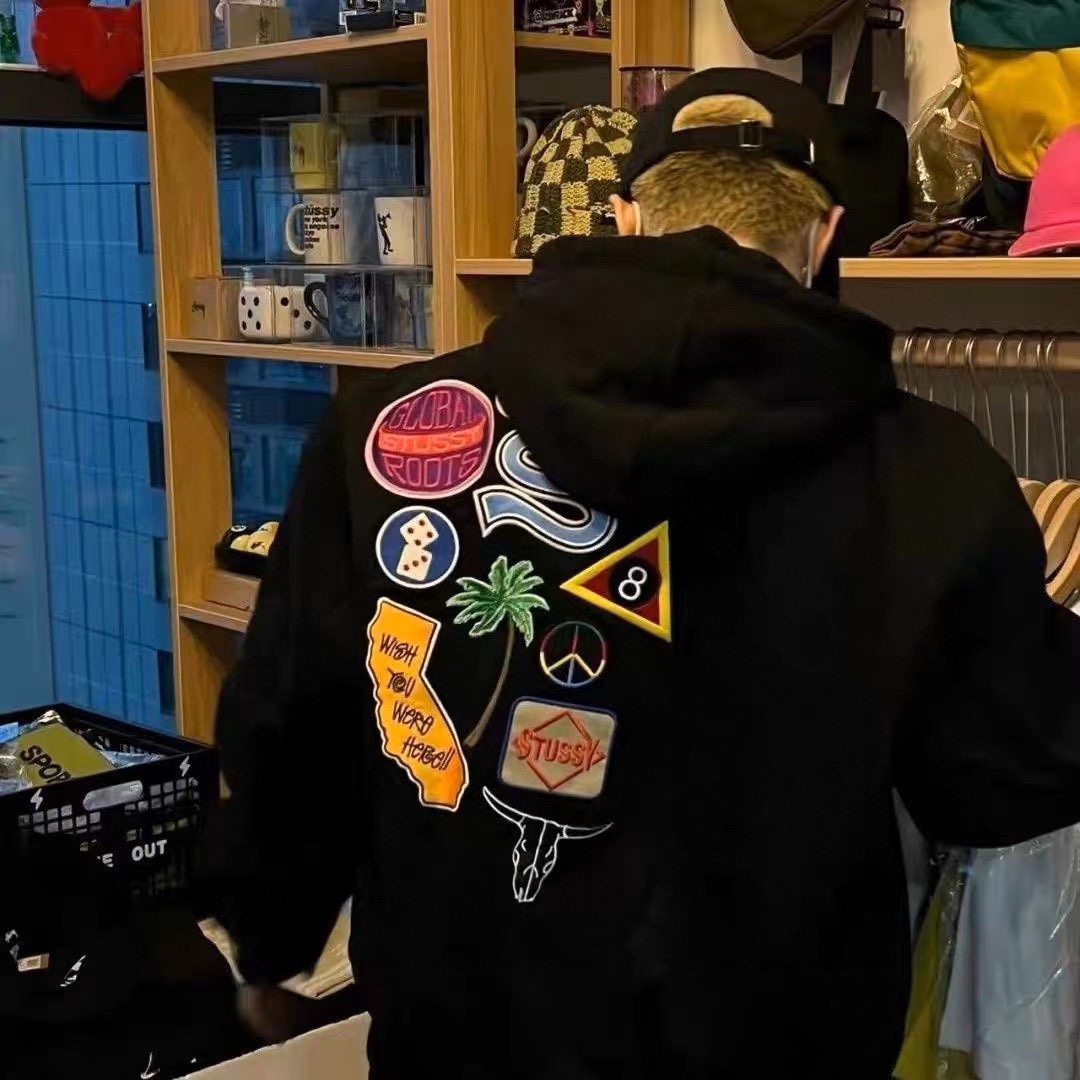 StussyStussy hand-cranked wool baseball uniform coat upper body effect